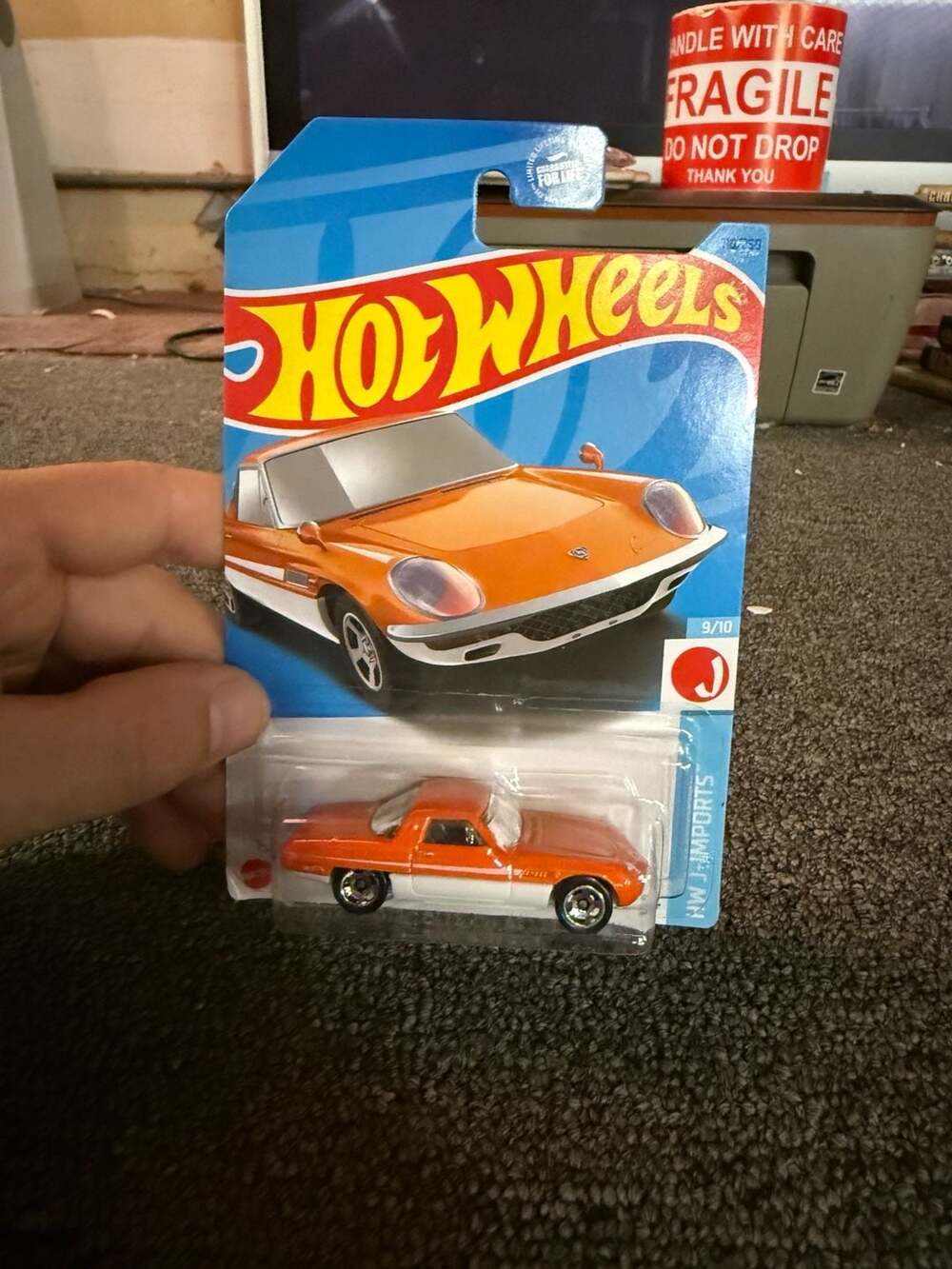 Hot Wheels HW J-Imports 1968 Mazda Cosmo Sport Diecast Car Orange and White